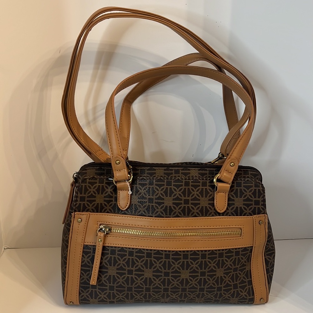 BROWN AND TAN HAND BAG - Picture 2 of 16